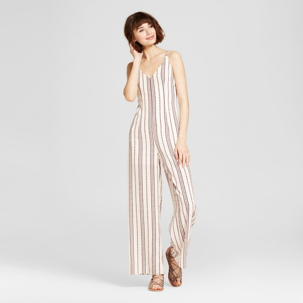 Women's Striped Spaghetti Strap Jumpsuit
